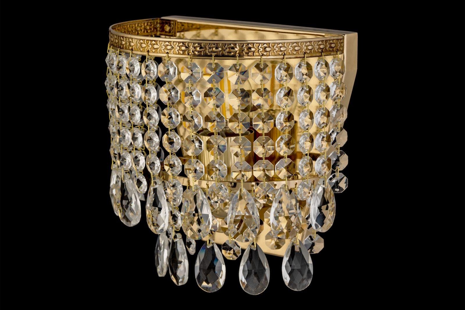 Бра настенный Arti Lampadari E27, золотистый, прозрачный купить,NaN