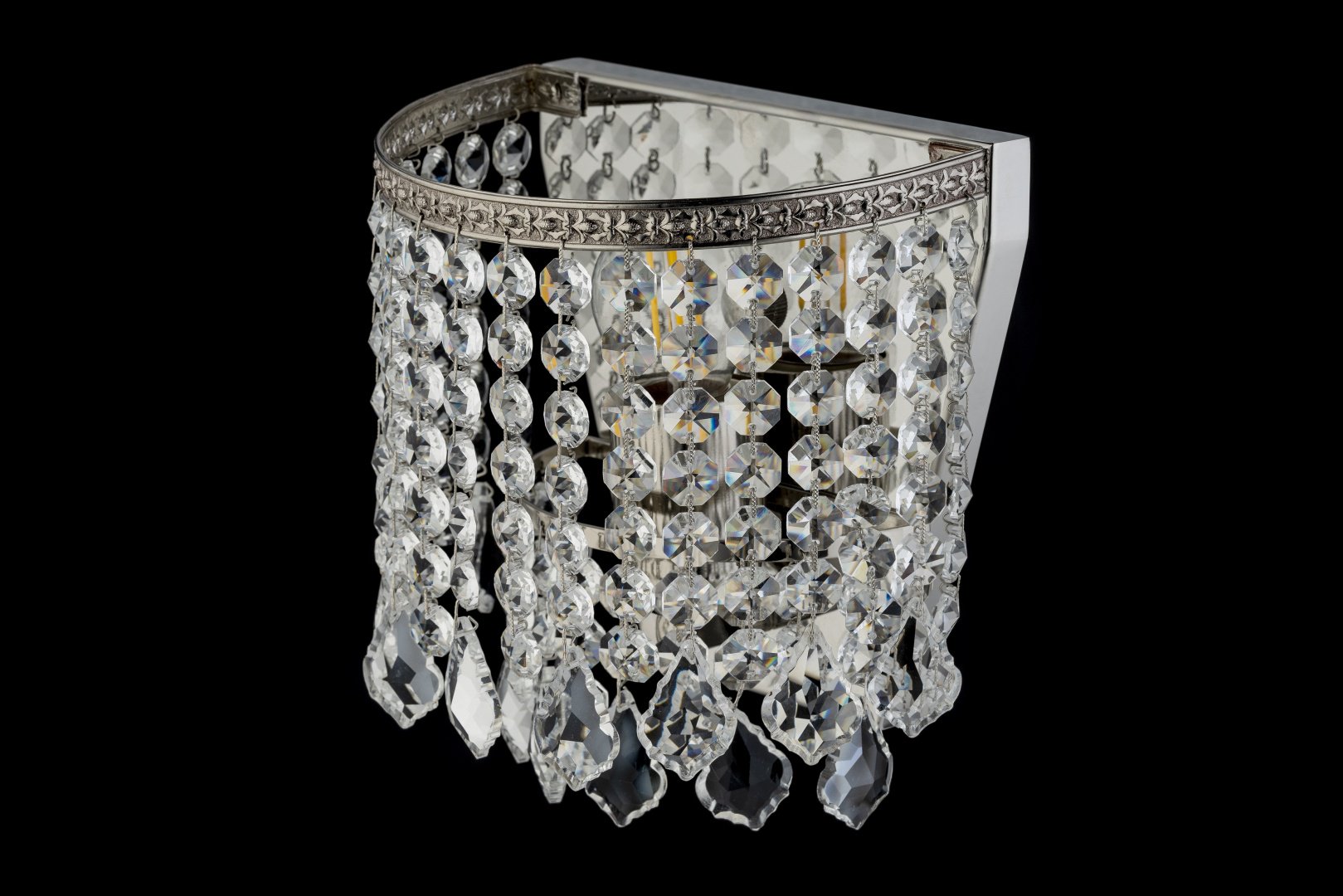 Бра настенный Arti Lampadari E27, серебристый, прозрачный купить,NaN