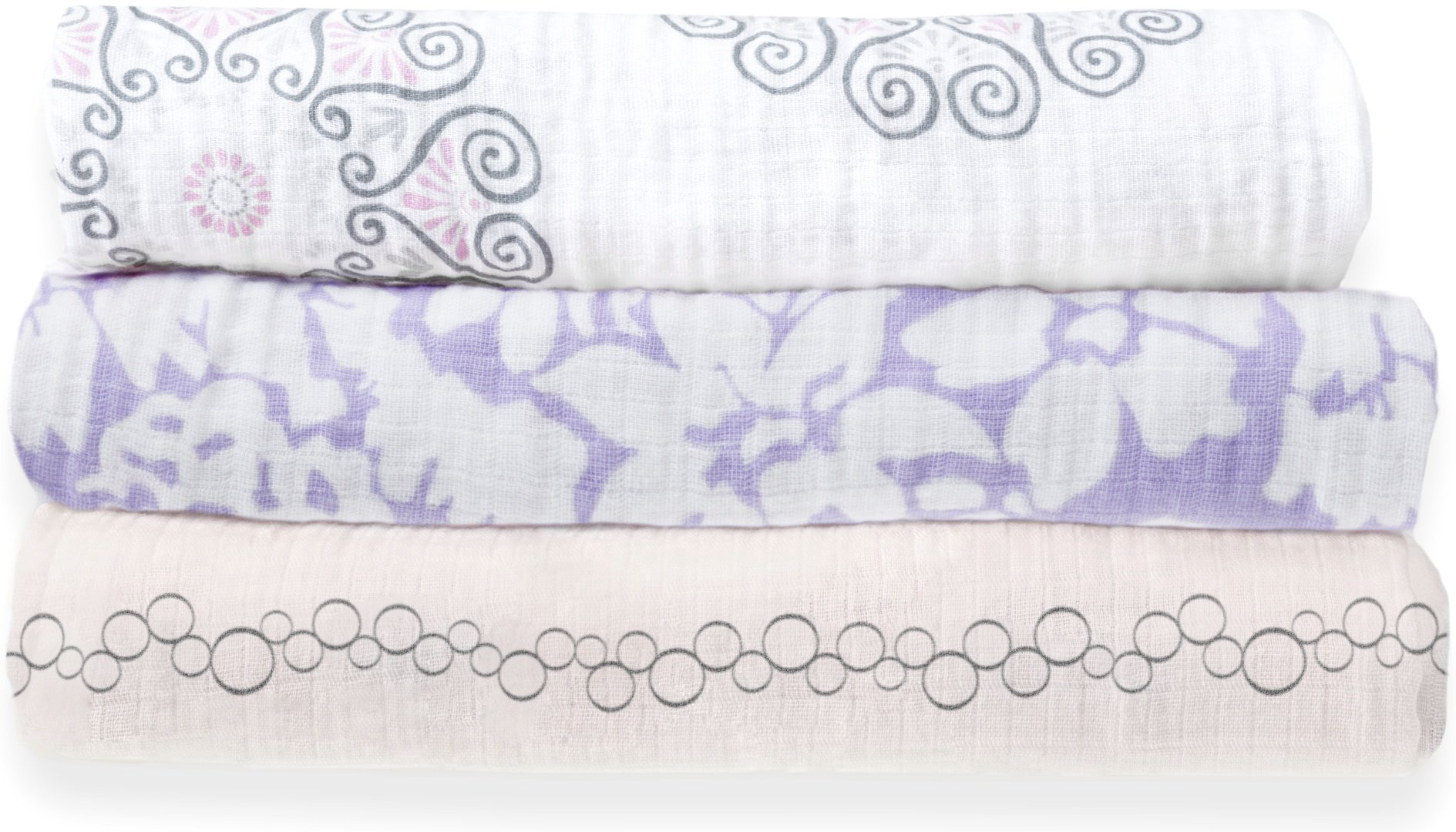 Пеленка текстильная Swaddle Designs Lovely Lavender &amp; Soft Pink SD-454L-LT, 3 шт, 120x120 см купить,NaN