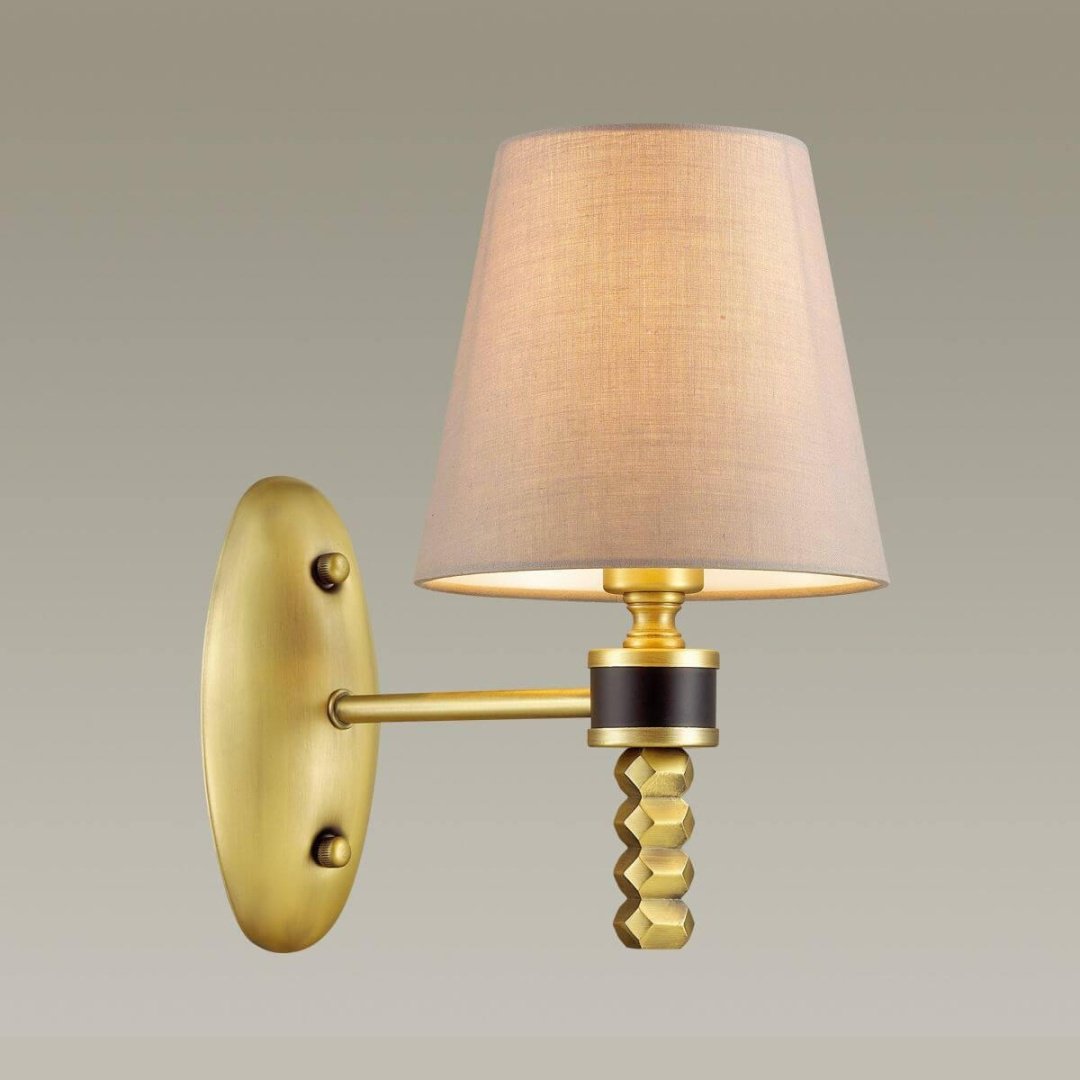 Бра настенный Lumion Е14, золотистый, бежевый купить,NaN