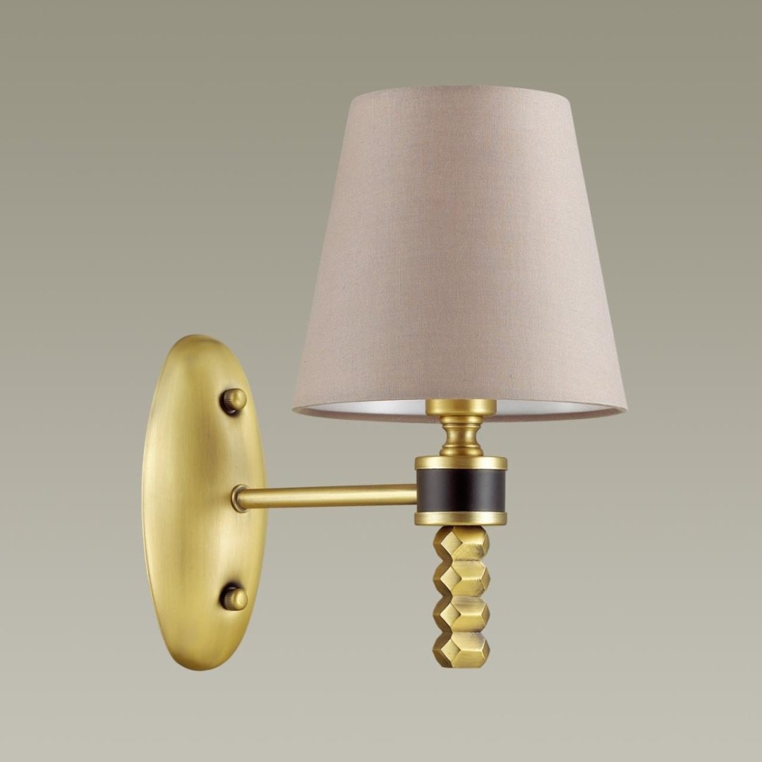 Бра настенный Lumion Е14, золотистый, бежевый купить,NaN