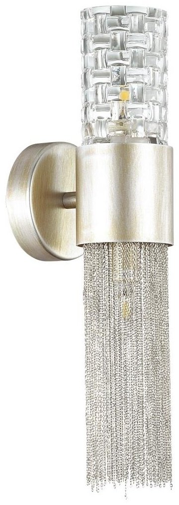 Бра настенный Odeon Light G9, серебристый, прозрачный купить,NaN