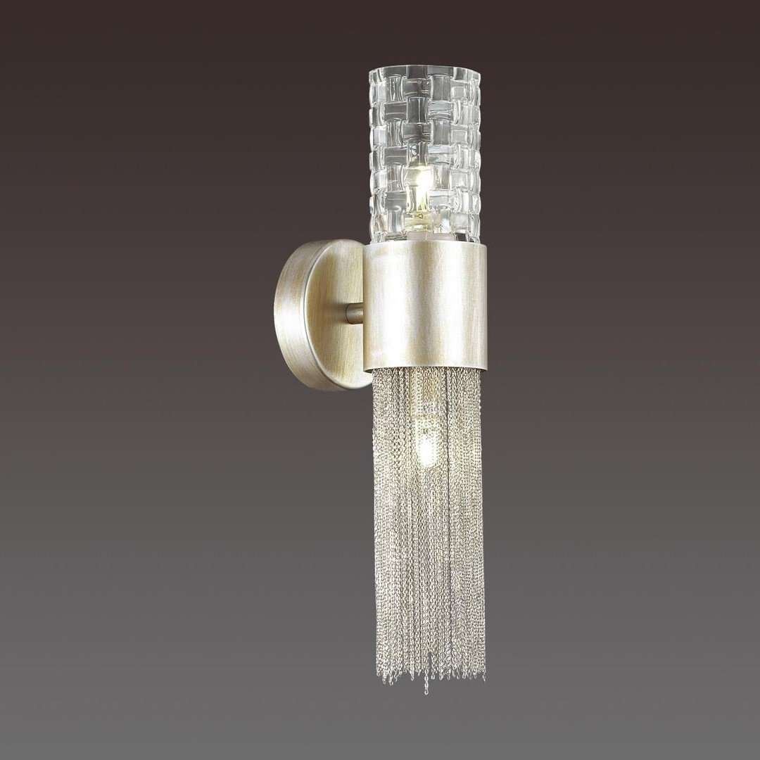 Бра настенный Odeon Light G9, серебристый, прозрачный купить,NaN