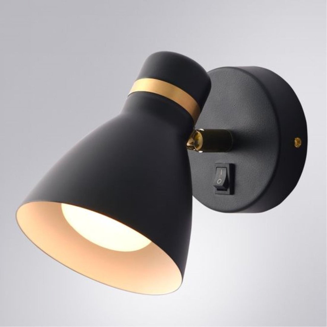 Бра настенный Arte Lamp E27, черный купить,NaN