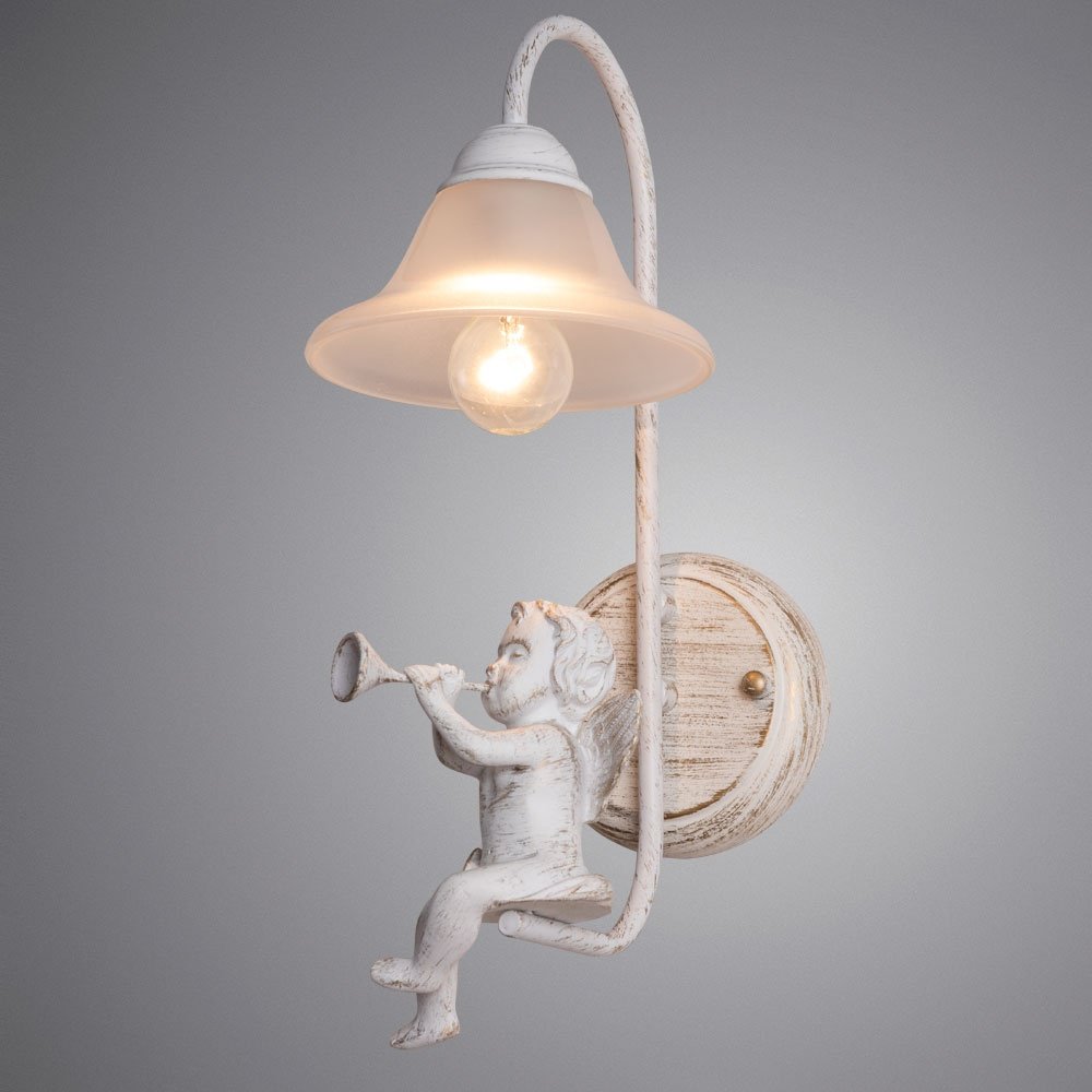 Бра настенный Arte Lamp Е14, золотистый, белый купить,NaN