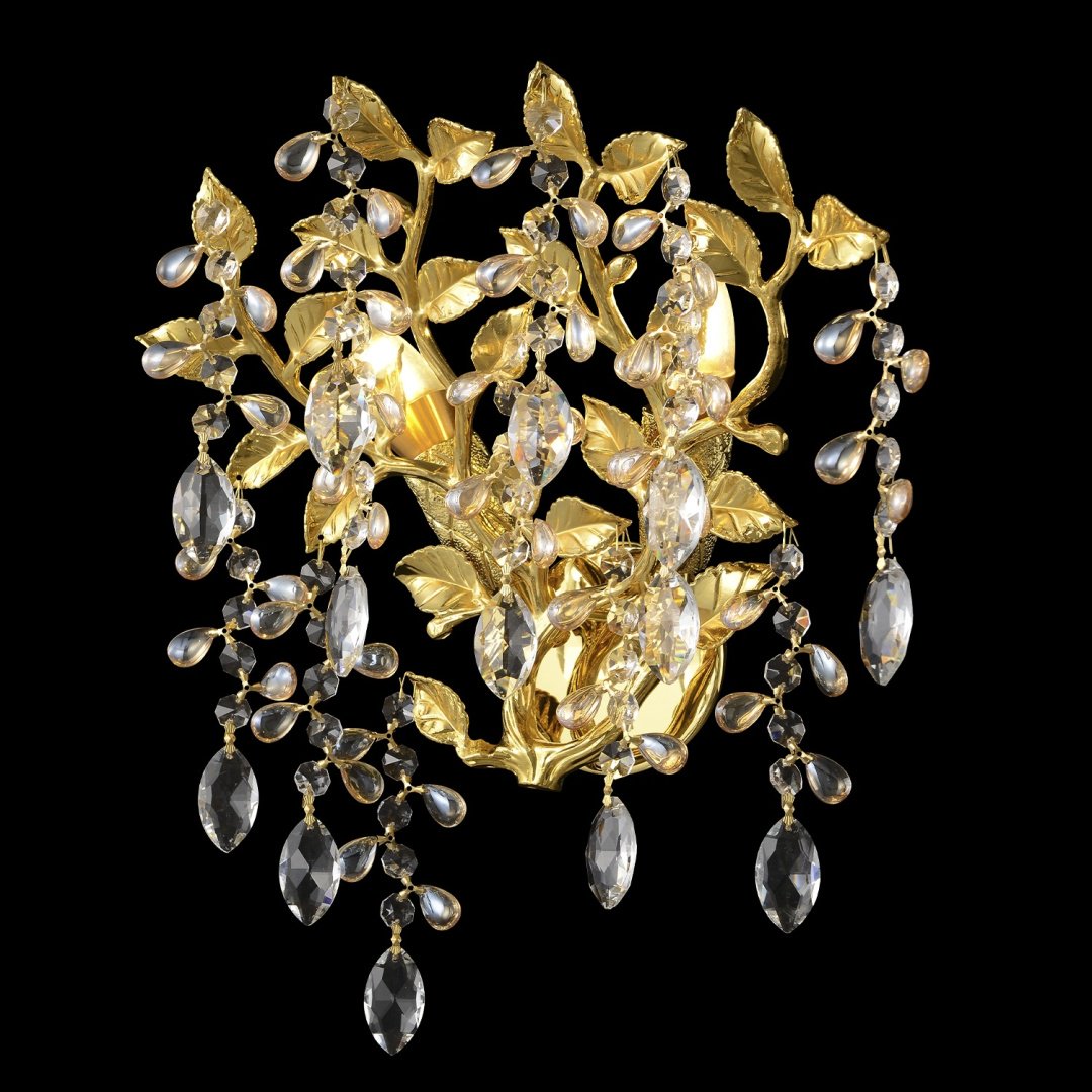 Бра настенный Crystal Lux E14, золотистый, прозрачный купить,NaN