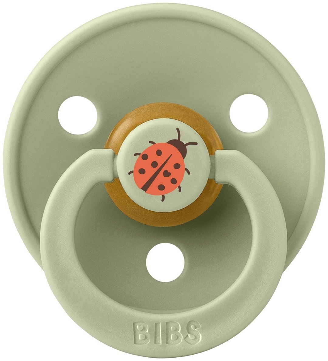 Пустышка BIBS Studio Colour - Ladybug - Sage 0&#43; мес., 1 шт, зеленый