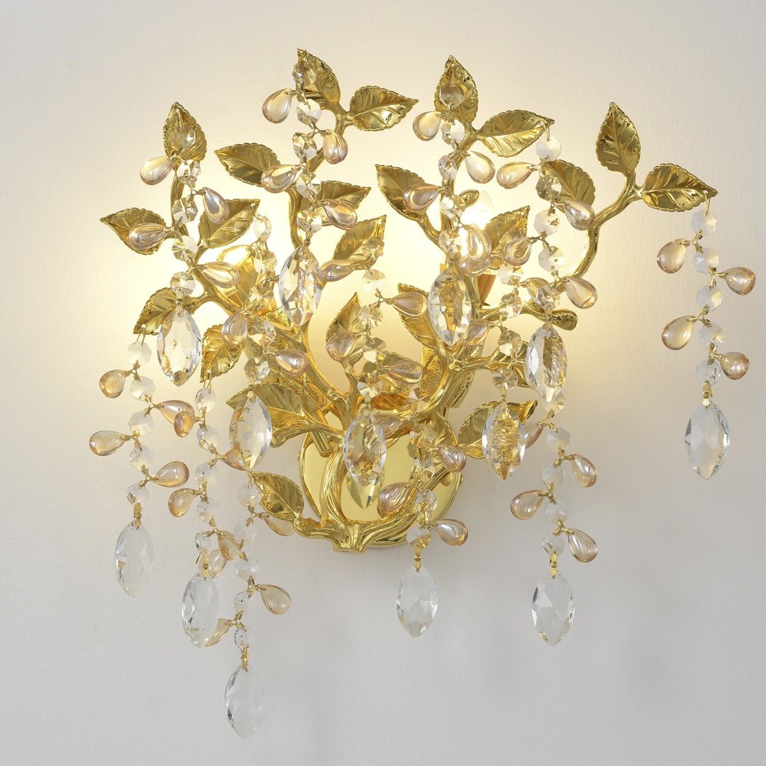Бра настенный Crystal Lux E14, золотистый, прозрачный купить,NaN