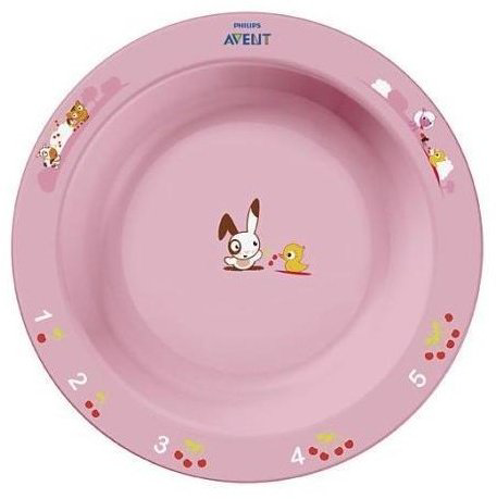 Тарелка Philips Avent SCF704/01 , пластик/резина, розовый