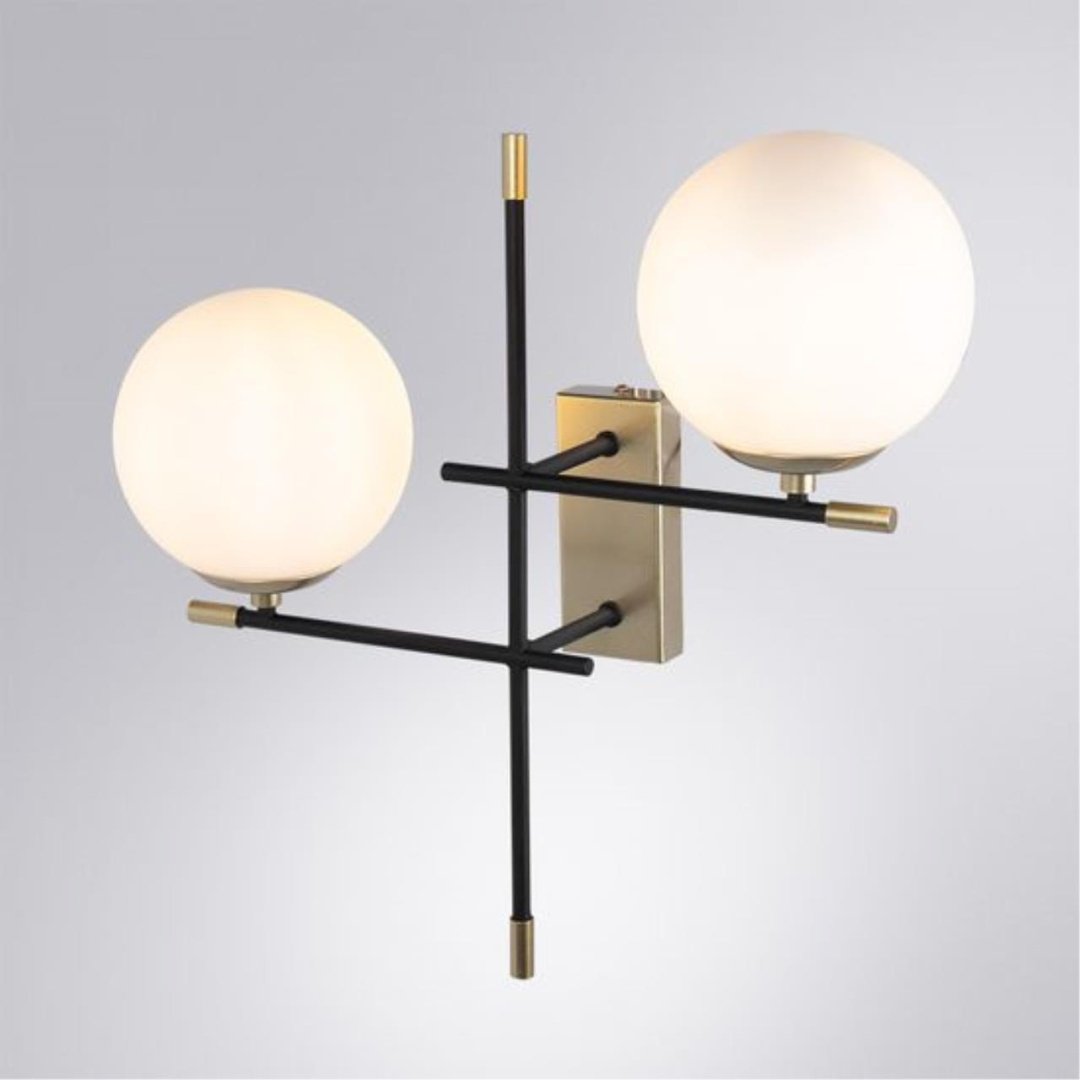 Бра настенный Arte Lamp Е14, черный, белый купить,NaN