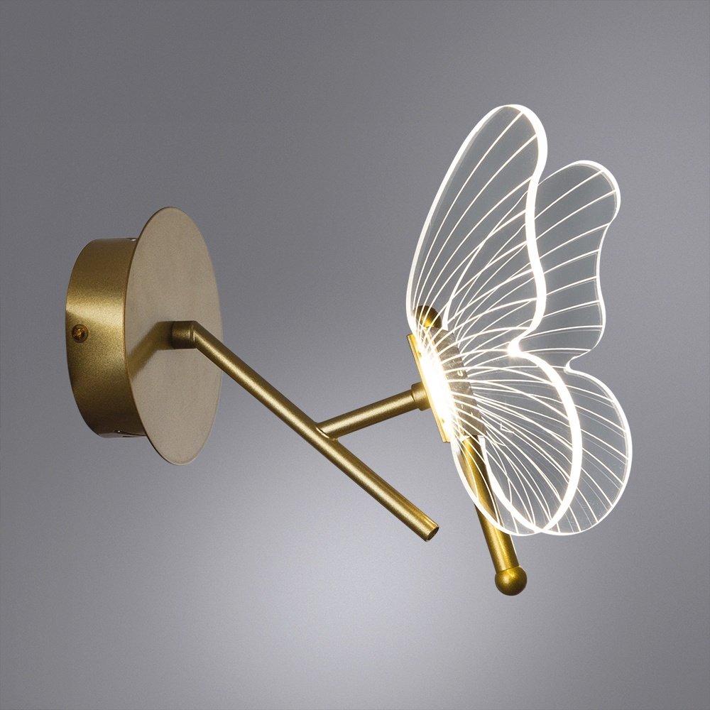 Бра настенный Arte Lamp LED, золотистый, прозрачный купить,NaN
