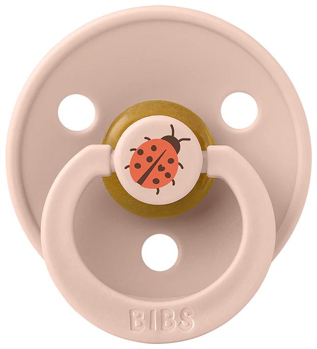 Пустышка BIBS Ladybug, 1 шт, розовый