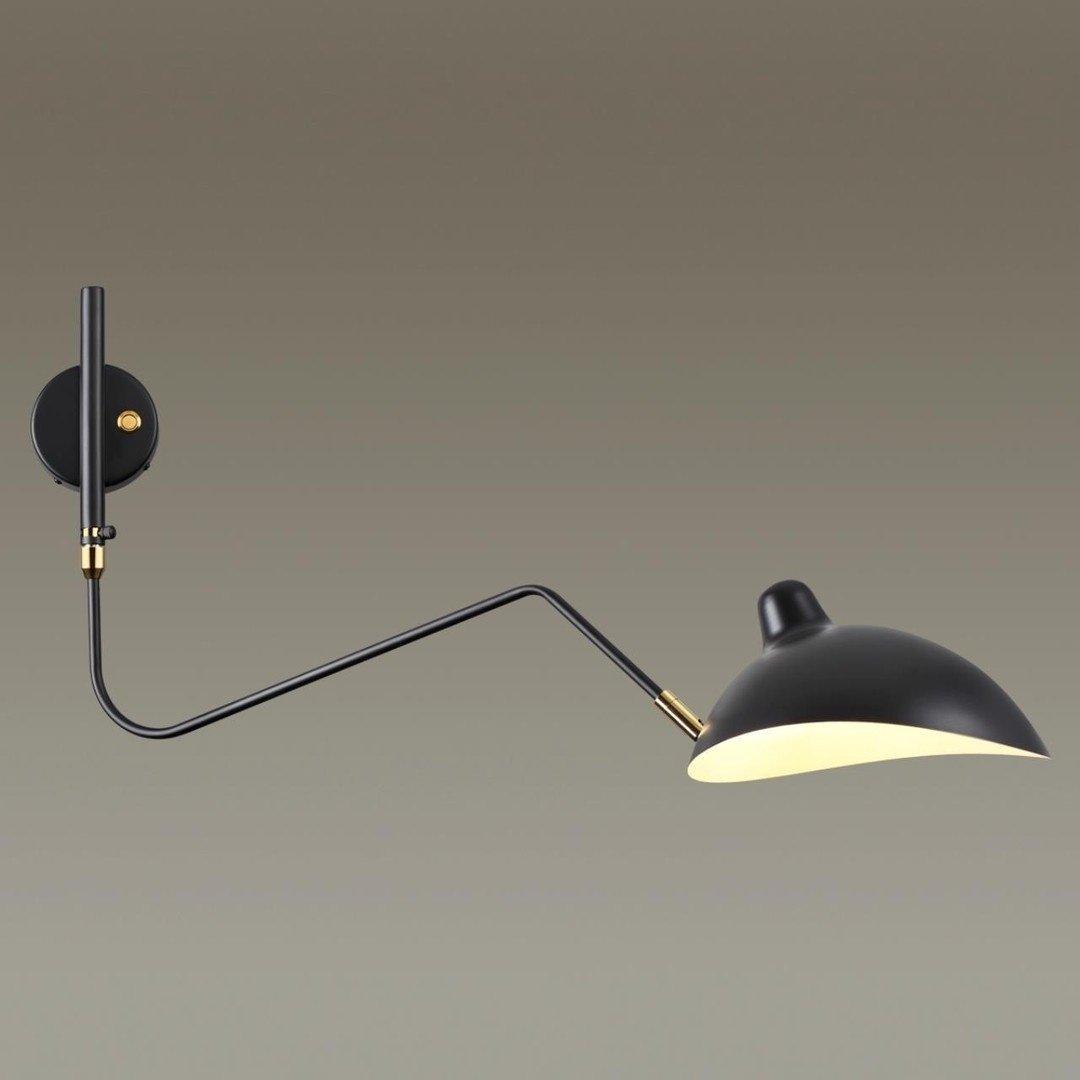 Бра настенный Odeon Light E27, черный купить,NaN