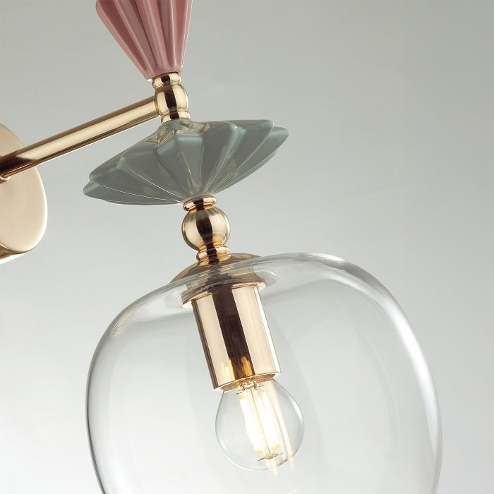Бра настенный Odeon Light E14, золотистый, прозрачный купить,NaN