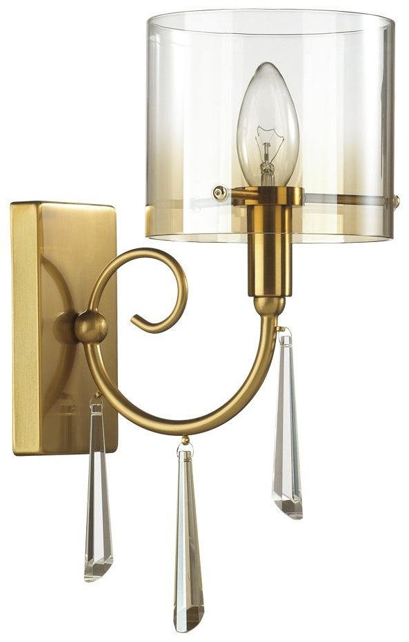 Бра настенный Odeon Light Е14, бронза, прозрачный купить,NaN