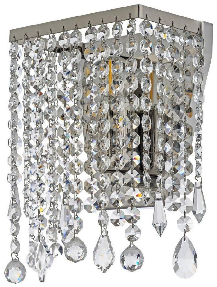 Бра настенный Arti Lampadari E27, серебристый, прозрачный купить,NaN