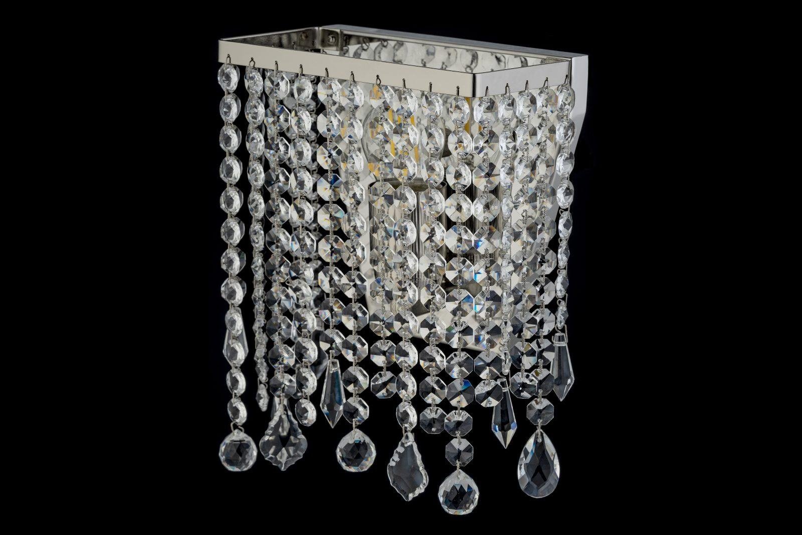 Бра настенный Arti Lampadari E27, серебристый, прозрачный купить,NaN