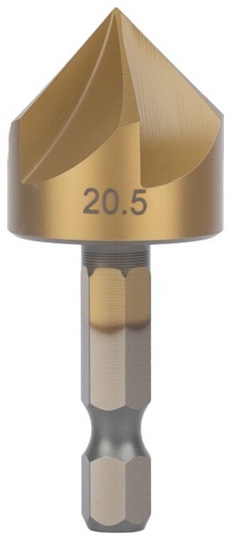 Сверло DELI зенкер DH-DJZ003-E1 20.5 мм, 1 шт.