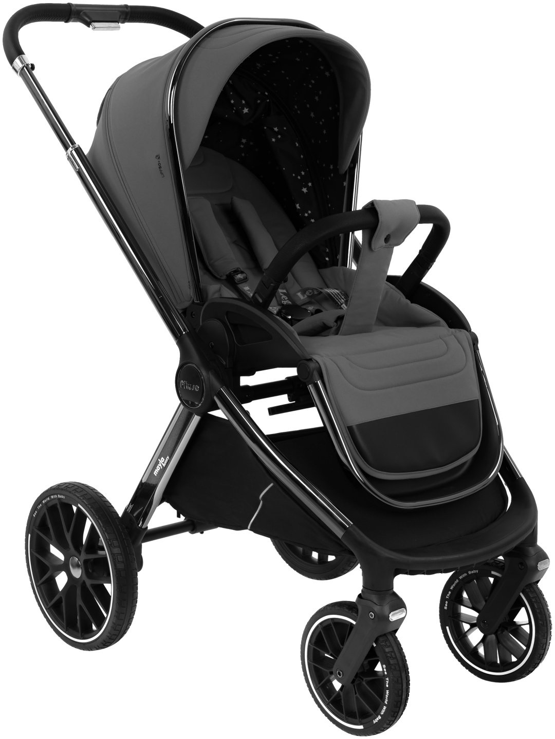 Коляска универсальная 3 в 1 Pituso Luxury LXR/999, темно-серый - ForteMarket Коляска универсальная 3 в 1 Pituso Luxury LXR/999, темно-серый купить,0