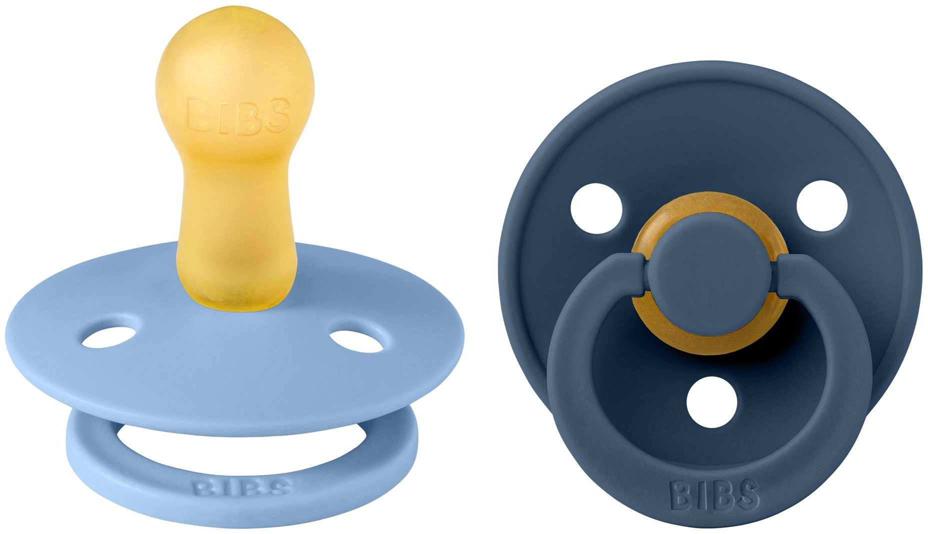 Набор пустышек латексных BIBS Colour Sky Blue/Steel Blue 6+ месяцев, мультиколор