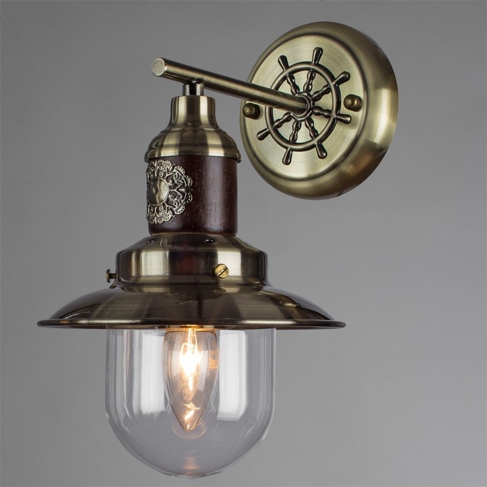 Бра настенный Arte Lamp E27, бронза, прозрачный купить,NaN