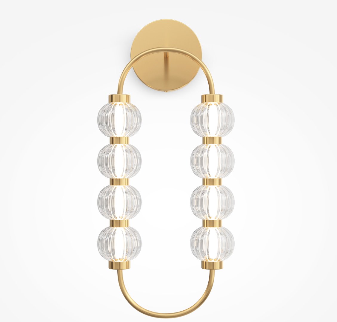 Бра настенный Maytoni LED, золотистый, белый, прозрачный купить,NaN