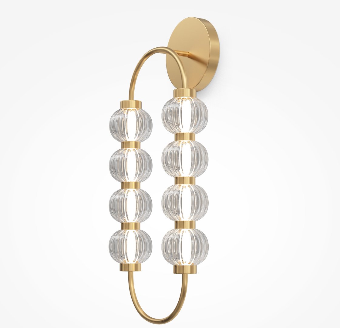 Бра настенный Maytoni LED, золотистый, белый, прозрачный купить,NaN