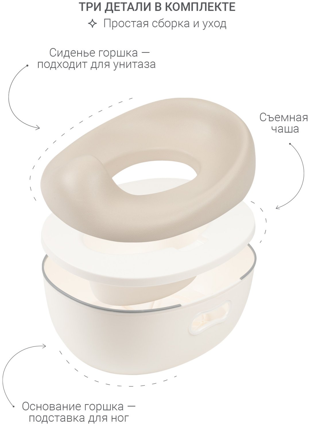 Горшок edda бежевый купить,0