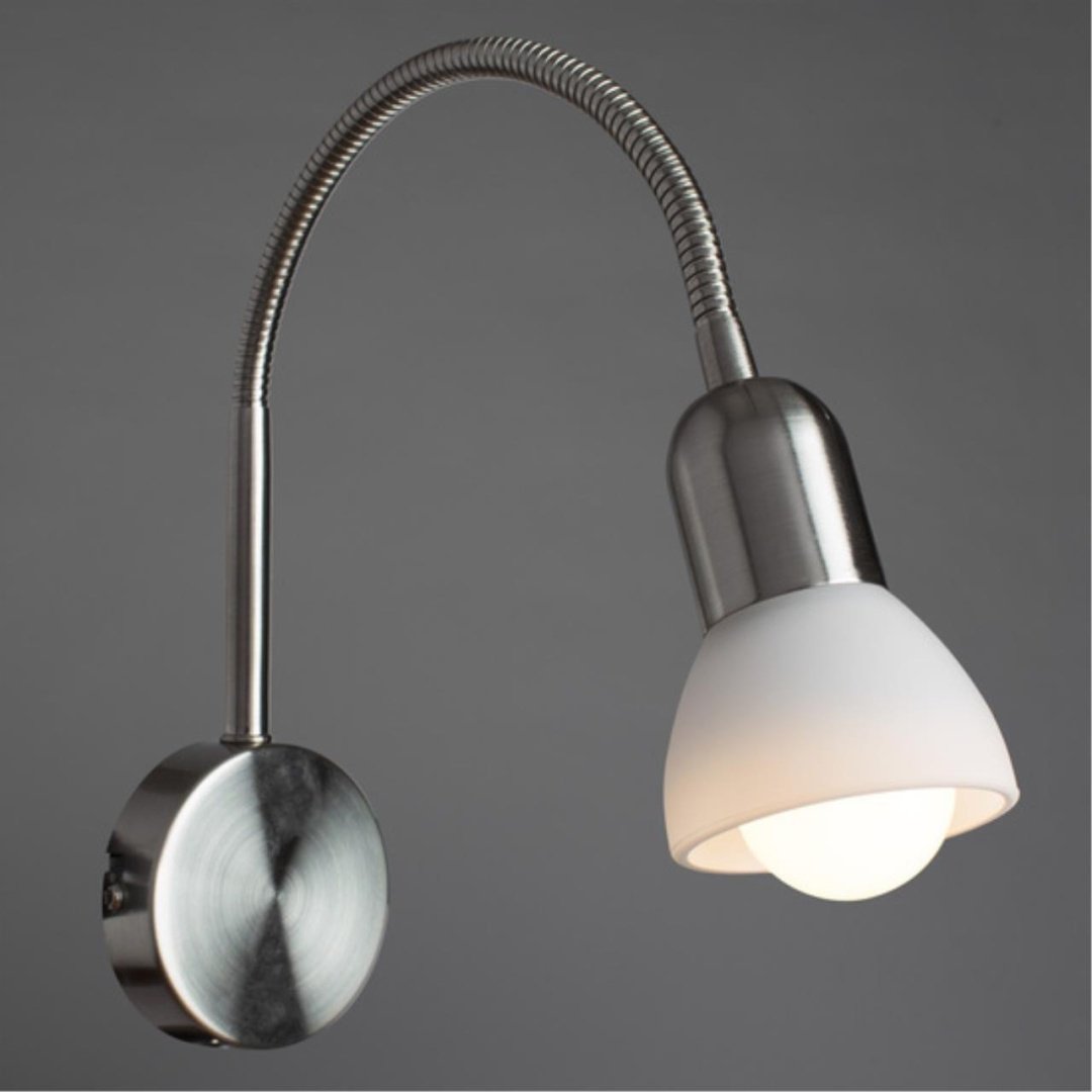 Бра настенный Arte Lamp Е14, белый, серебристый купить,NaN