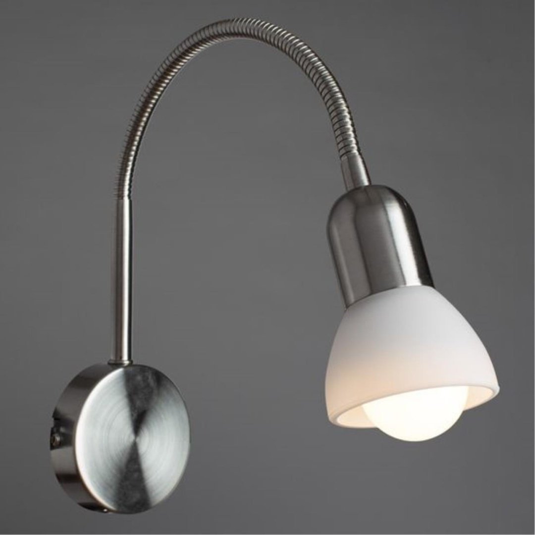 Бра настенный Arte Lamp Е14, белый, серебристый купить,NaN