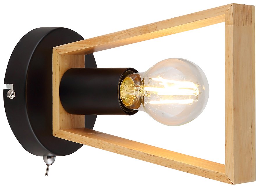 Бра настенный Arte Lamp E27, черный, бежевый купить,NaN