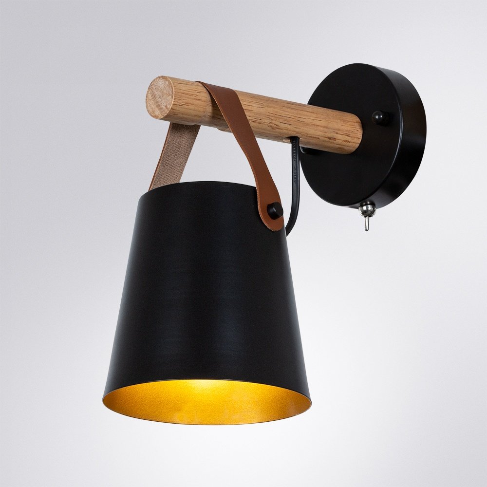 Бра настенный Arte Lamp E27, черный купить,NaN
