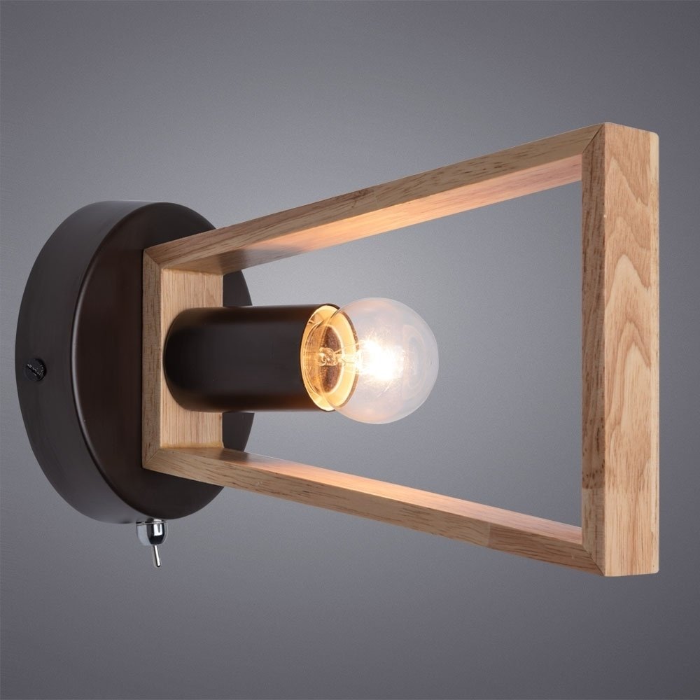 Бра настенный Arte Lamp E27, черный, бежевый купить,NaN