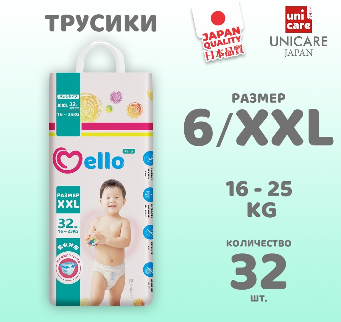 Подгузники-трусики Mello XXL, 32 шт