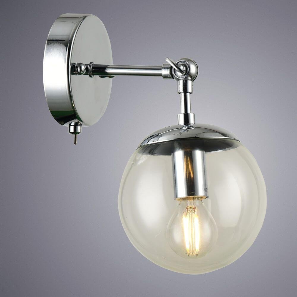 Бра настенный Arte Lamp Е14, прозрачный купить,NaN
