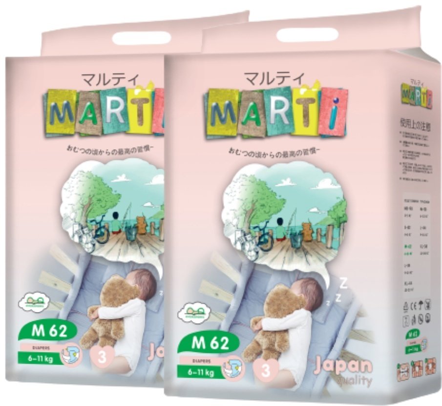 Подгузники MARTI M, 124 шт