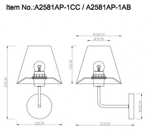 Бра настенный Arte Lamp E27, серебристый купить,NaN