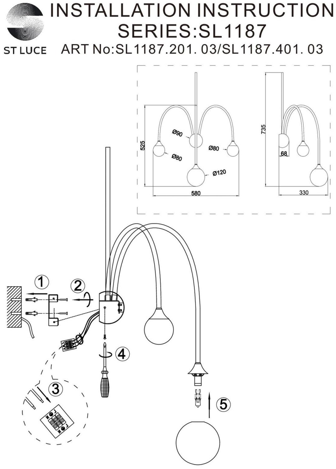 Бра настенный ST Luce G9, золотистый, белый купить,NaN