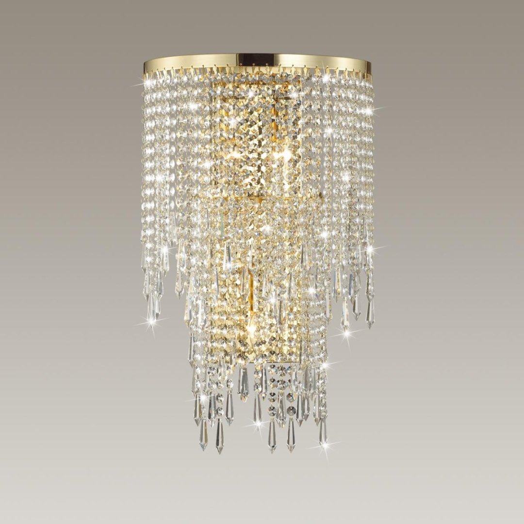 Бра настенный Odeon Light E14, золотистый, прозрачный купить,NaN