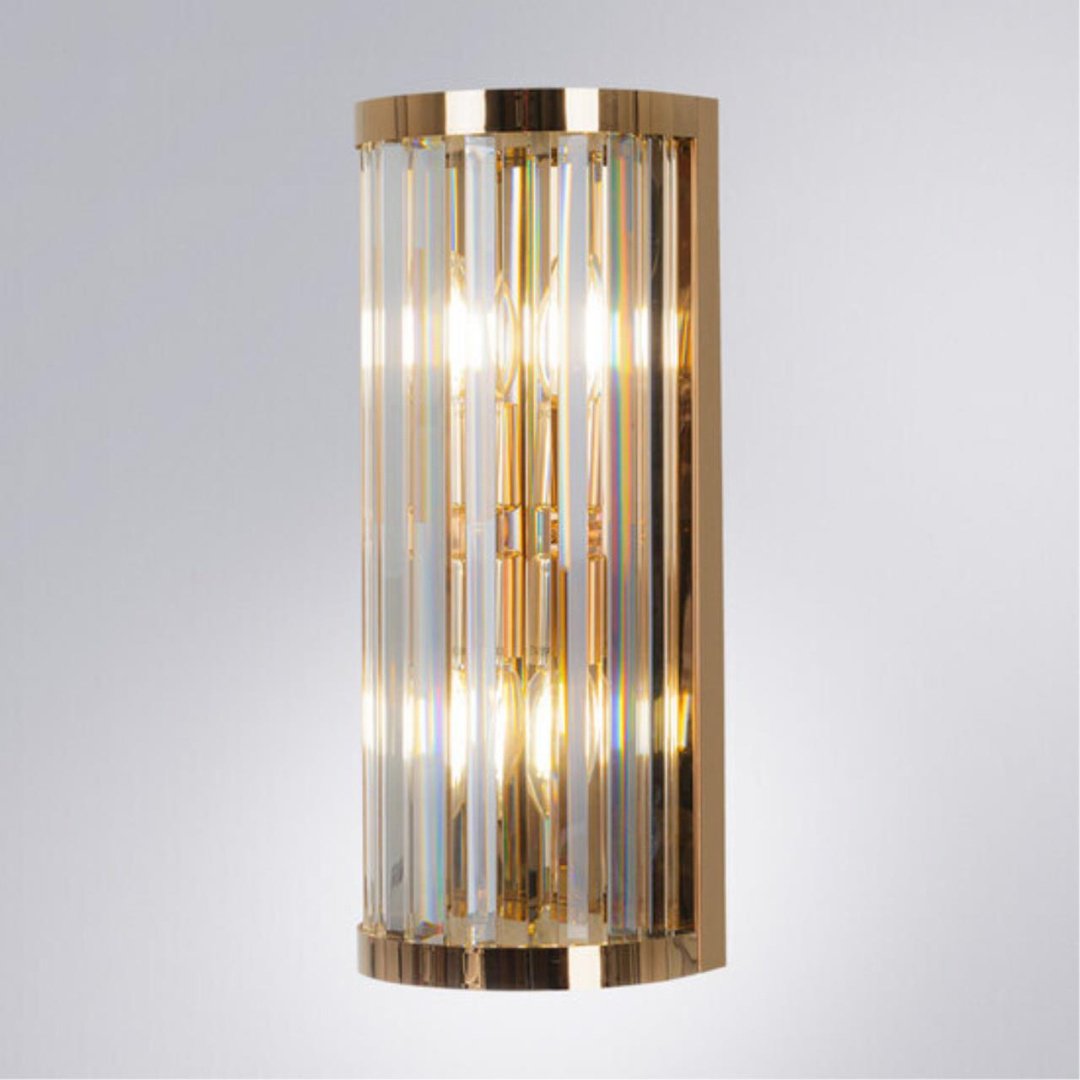 Светильник настенный Arte Lamp E14 40 Вт золотистый, прозрачный купить,NaN