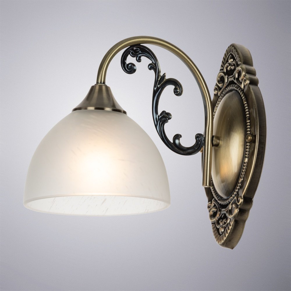 Бра настенный Arte Lamp E27, белый, бронза купить,NaN