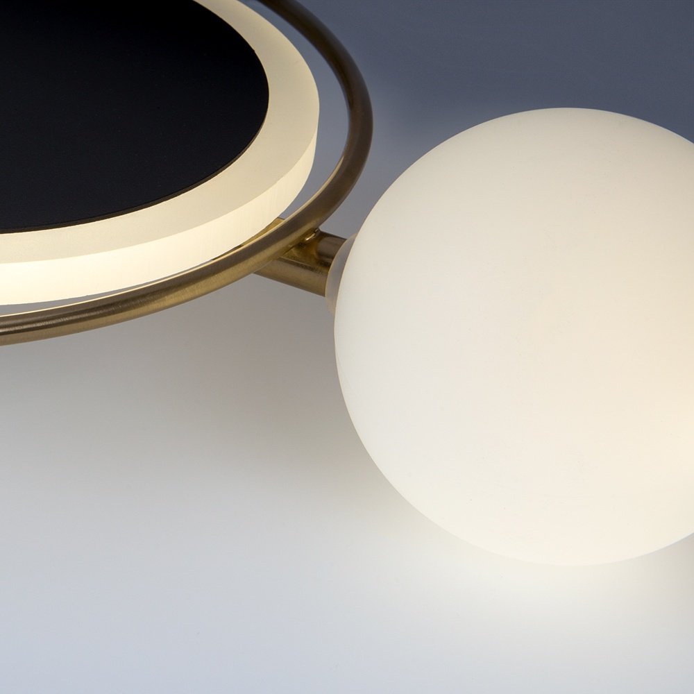 Бра настенный Arte Lamp LED, черный, золотистый, белый купить,NaN
