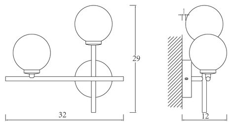 Бра настенный Arte Lamp G9, белый, бронза купить,NaN