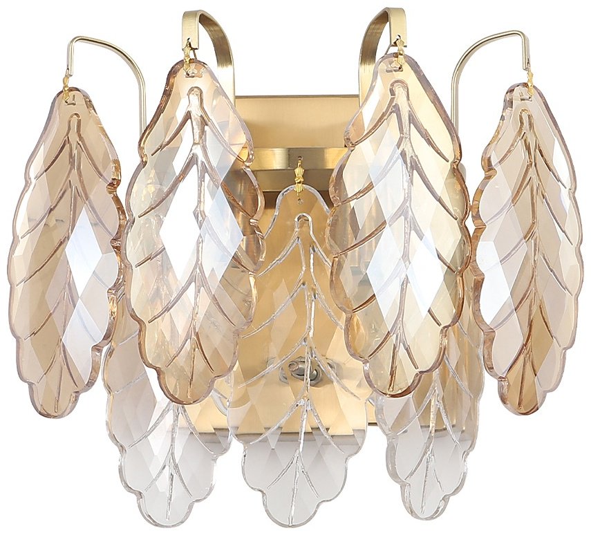 Светильник настенный Crystal Lux E14 60 Вт золотистый, прозрачный купить,NaN