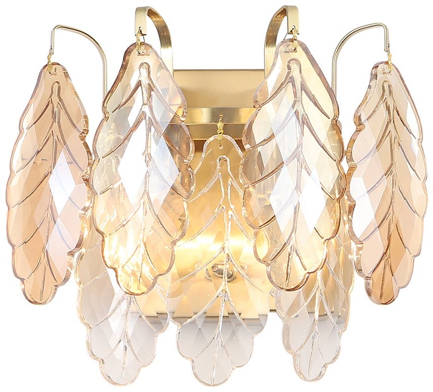 Светильник настенный Crystal Lux E14 60 Вт золотистый, прозрачный купить,NaN