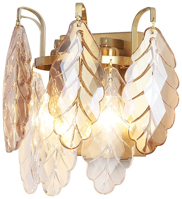 Светильник настенный Crystal Lux E14 60 Вт золотистый, прозрачный купить,NaN