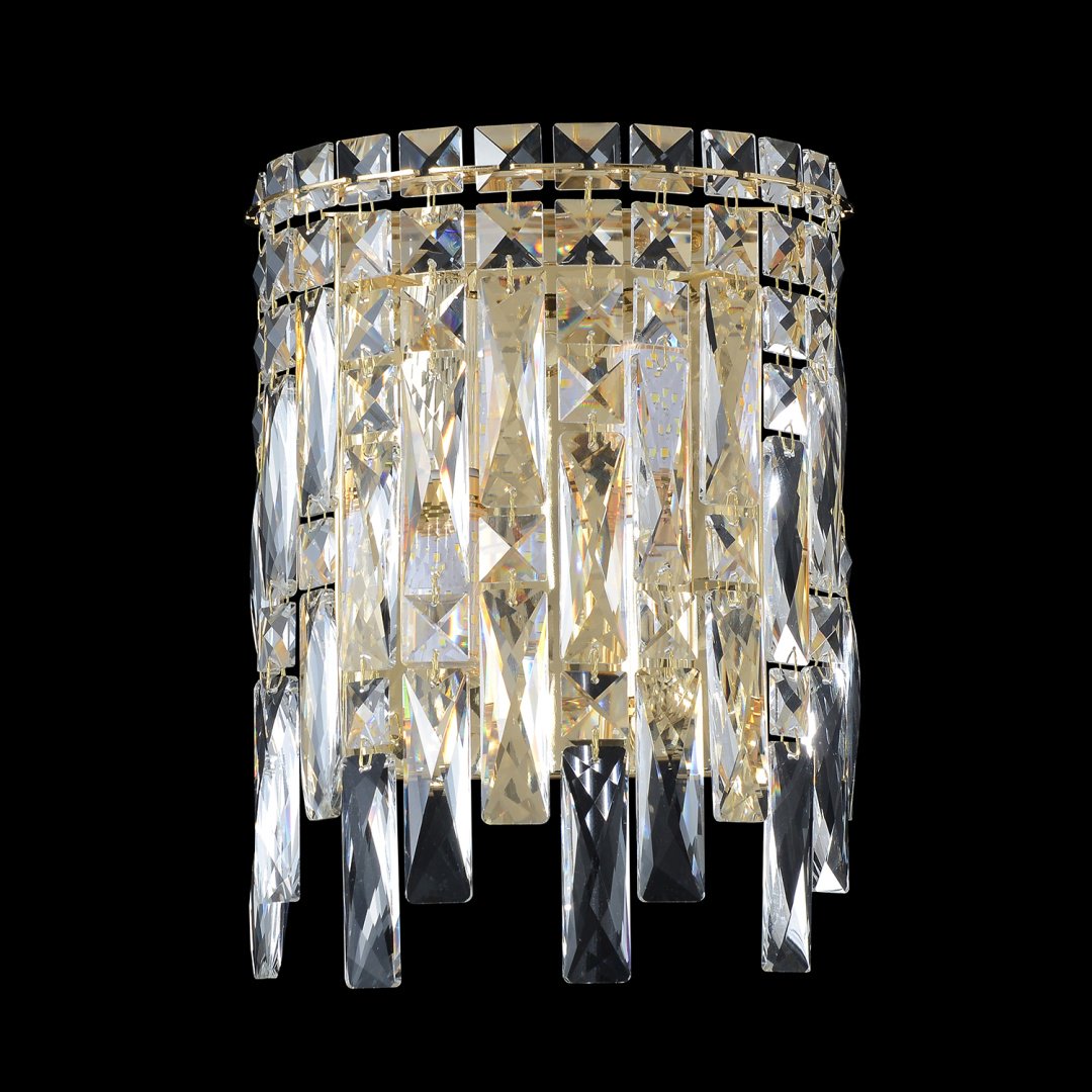 Бра настенный Crystal Lux E14, золотистый, прозрачный купить,NaN