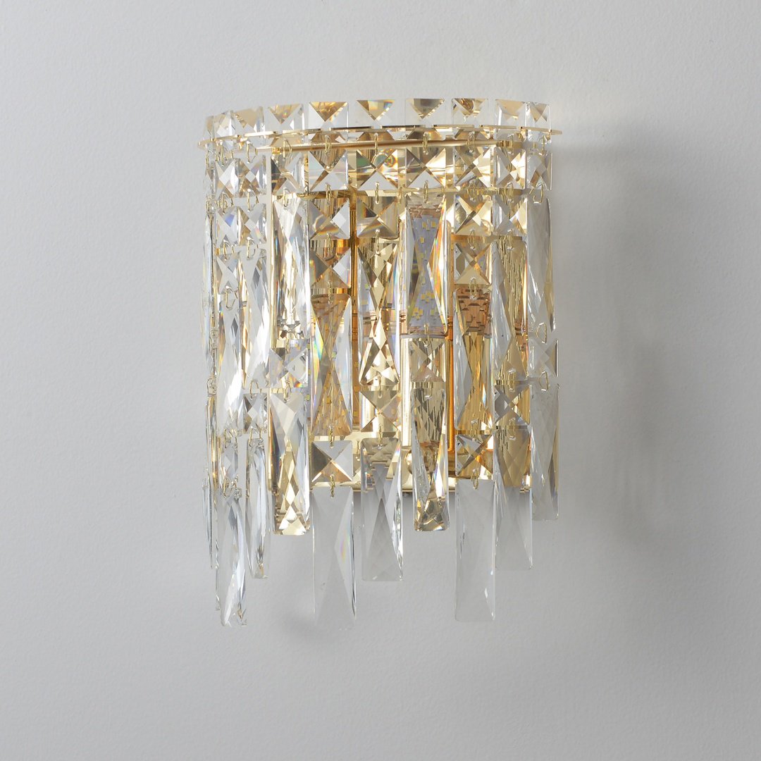 Бра настенный Crystal Lux E14, золотистый, прозрачный купить,NaN
