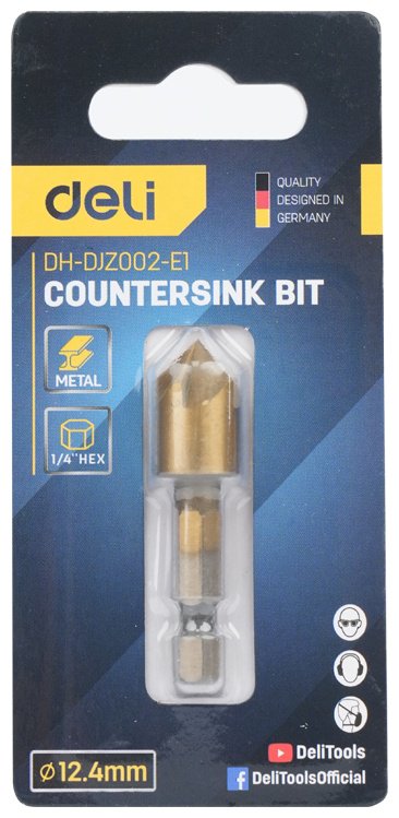 Сверло DELI зенкер DH-DJZ002-E1 12.4 мм, 1 шт. купить,1560