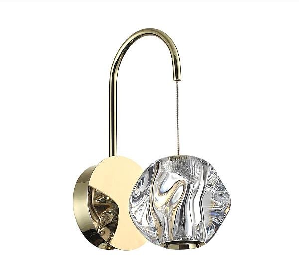 Бра настенный Odeon Light LED, золотистый, прозрачный купить,NaN